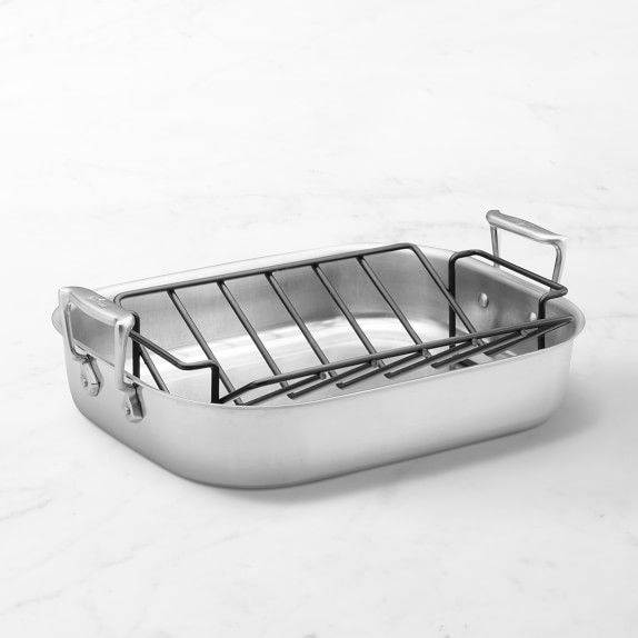 All-Clad Stainless-Steel Roasting Pans with Rack | Williams-Sonoma