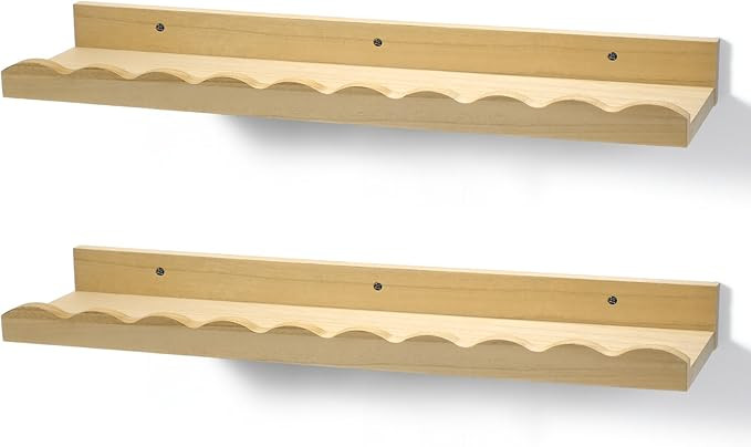 Suzile 2 Pcs Scalloped Shelves Wall Floating Shelves Set for Room, Bathroom, Bedroom, Cute Room D... | Amazon (US)