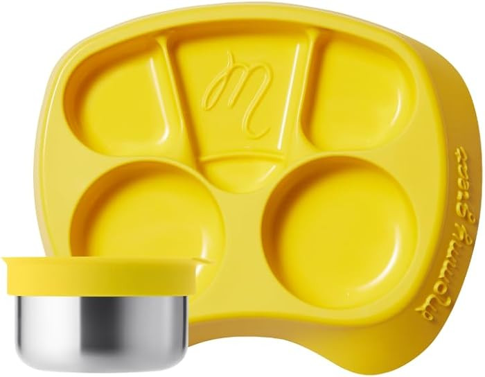 Platinum Silicone Divided Toddler Plate, BPA-Free, Dishwasher Safe, 12m+ (Yellow (French Fries), ... | Amazon (US)