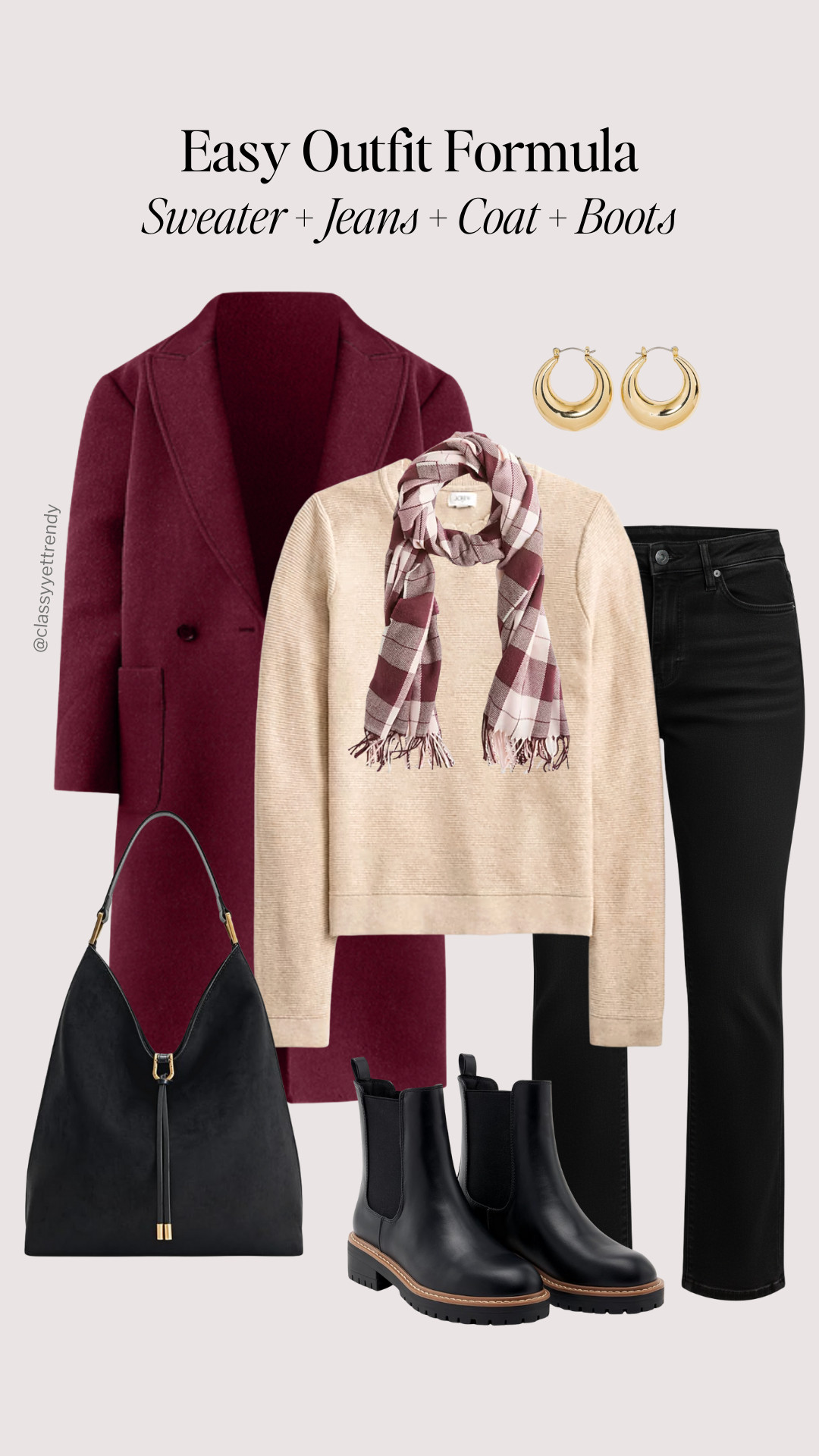6 outfits using the Easy Outfit Formula: Sweater + Coat + Jeans + Boots  ✔️ Use this outfit formula to get dressed quickly 👏  Build your outfits effortlessly so you can get ready and head out the door in no time! 

how to style, winter outfit, elevated casual outfit, workwear, smart casual

#stylehacks #stylingtips #howtostyle #outfitreel #founditonamazon  

 