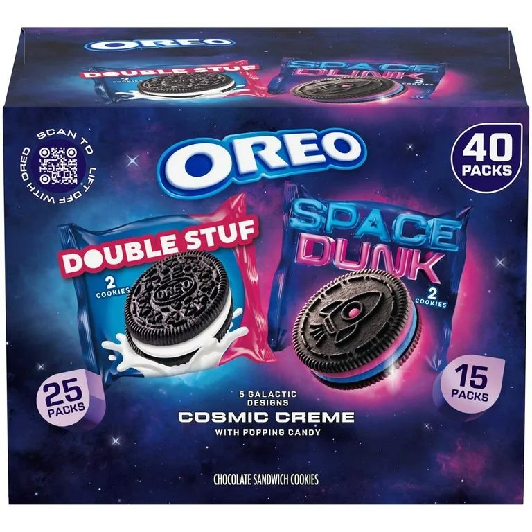 Oreo Space Dunk and Double Stuf Sandwich Cookies Variety Pack 1.02 Oz (40 Count) | Walmart (US)
