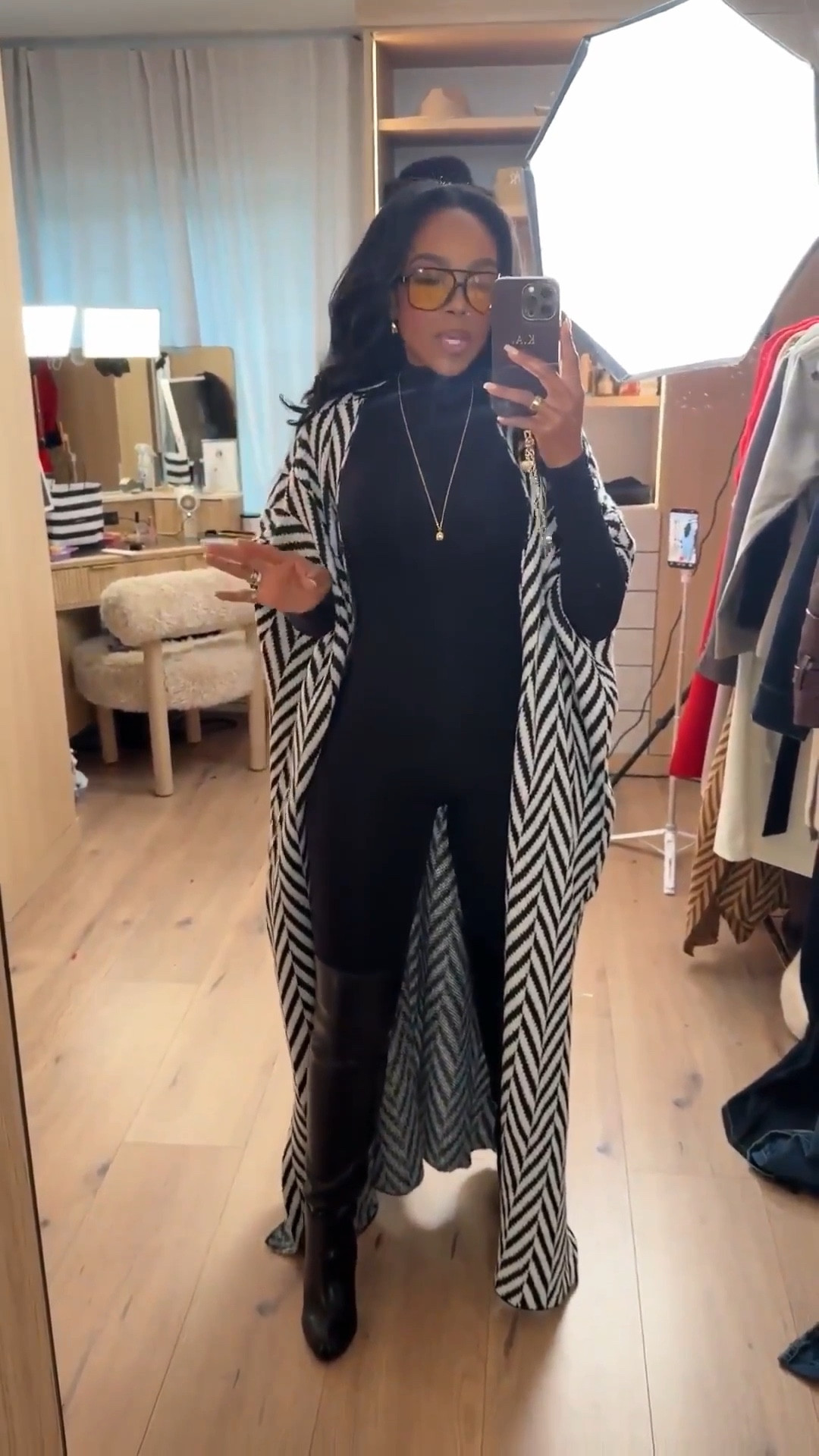 Scroll to shop! The long patterned layer adds movement while the black underneath keeps everything grounded and wearable.

Perfect for coffee runs, casual meetings, travel days, or a chic everyday look. 

#LTKPetite #LTKootd #LTKTravel