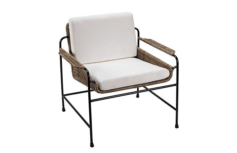 Palermo Rattan Accent Chair, Natural | One Kings Lane