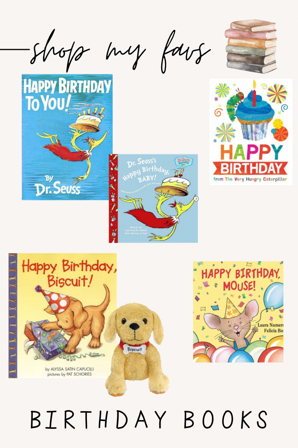 No better way to lead up to a birthday than with fun birthday books! Grabbed these for my baby’s first birthday & we’ll for sure pull them out every year 🥳

books | birthday | first birthday | dr. seuss | read across america | target | amazon | biscuit | hungry caterpillar 

#LTKkids #LTKbaby #LTKfamily