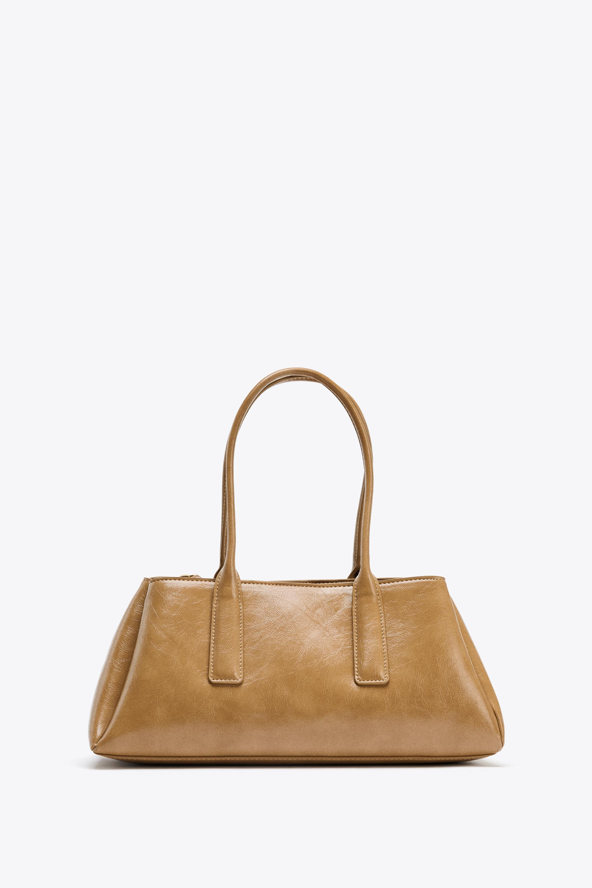 CRACKLE-EFFECT CITY BAG | Zara US