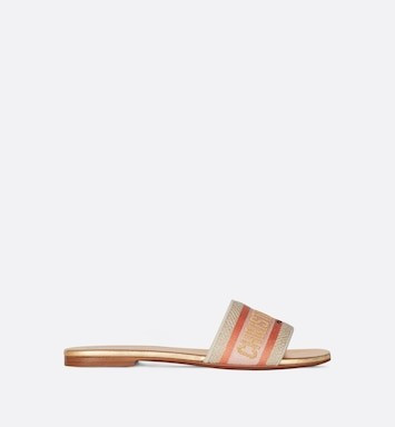Dway Slide Gold-Tone Metallic Thread Embroidered Cotton | DIOR | Dior Beauty (US)