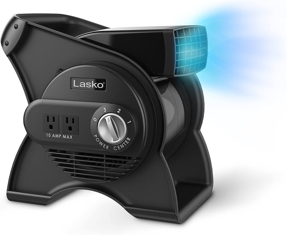 Lasko 12” Utility Fan for Job Site or Home Use, 289 CFM, Pivoting High Velocity Blower Fans, 3 ... | Amazon (US)