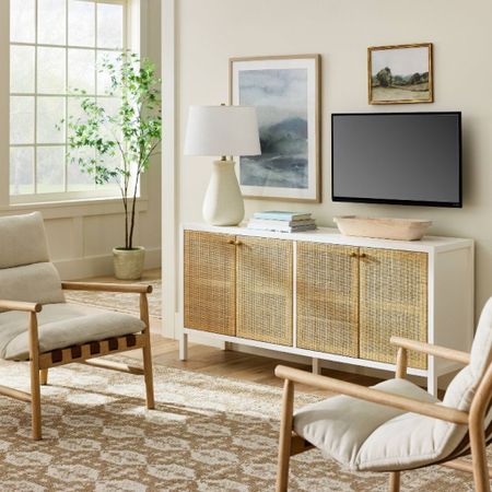 Springville caned console, side chair, area rug, coastal artwork available at Target. Shop more selections and summer home decor accessories. 

#LTKHome #LTKFamily