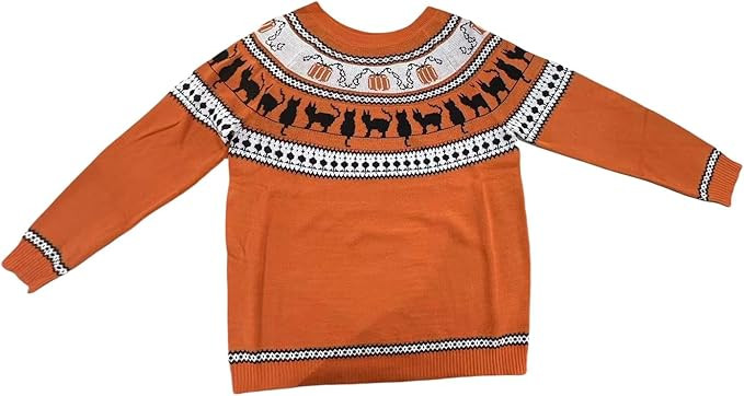 Qbily Fall Halloween Knitted Sweater For Women Winter Holiday Xmas Christmas Pullover Sweatshirt ... | Amazon (US)