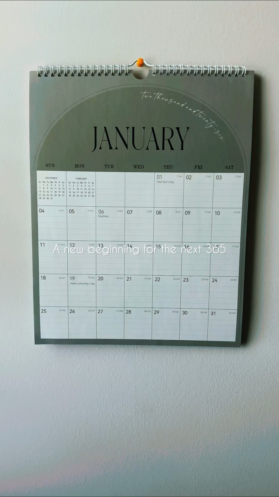 This aesthetic calendar has a clean, minimalist design and neutral palette that keeps planning organized and visually pleasing all year long.