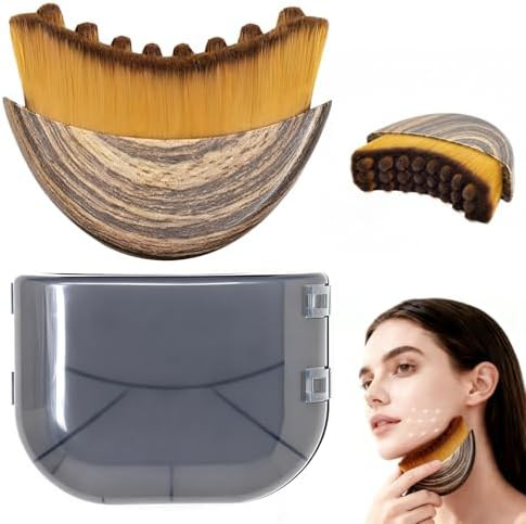 Lymphatic Contour Face Brush, Manual Lymphatic Drainage Massager, Natural Makeup Brushes with Dur... | Amazon (US)