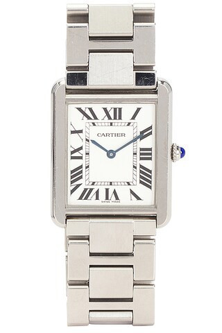 cartier Cartier Tank Solo Small Watch in Silver - Metallic Silver. Size all. | FWRD 