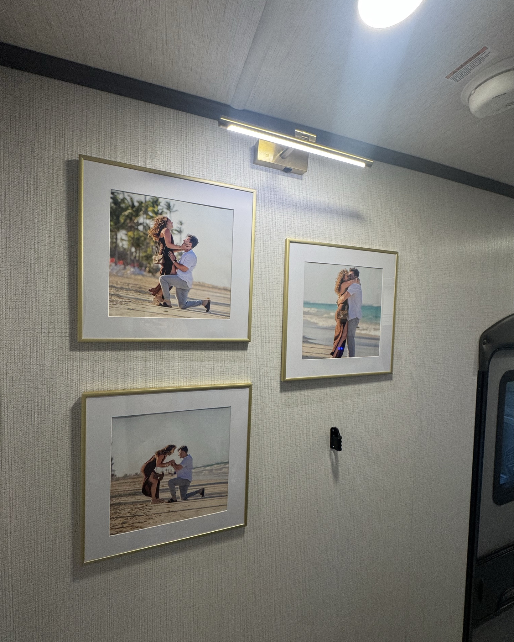 Inlove with my photo wall! These are 16x16 frames and the light has 3 different light settings and they are dimmable!! 

#LTKStyleTip #LTKFindsUnder50 #LTKHome
