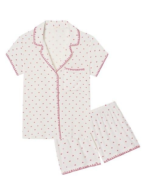 Two-Piece Frida Heart-Print Pajama Set | Saks Fifth Avenue