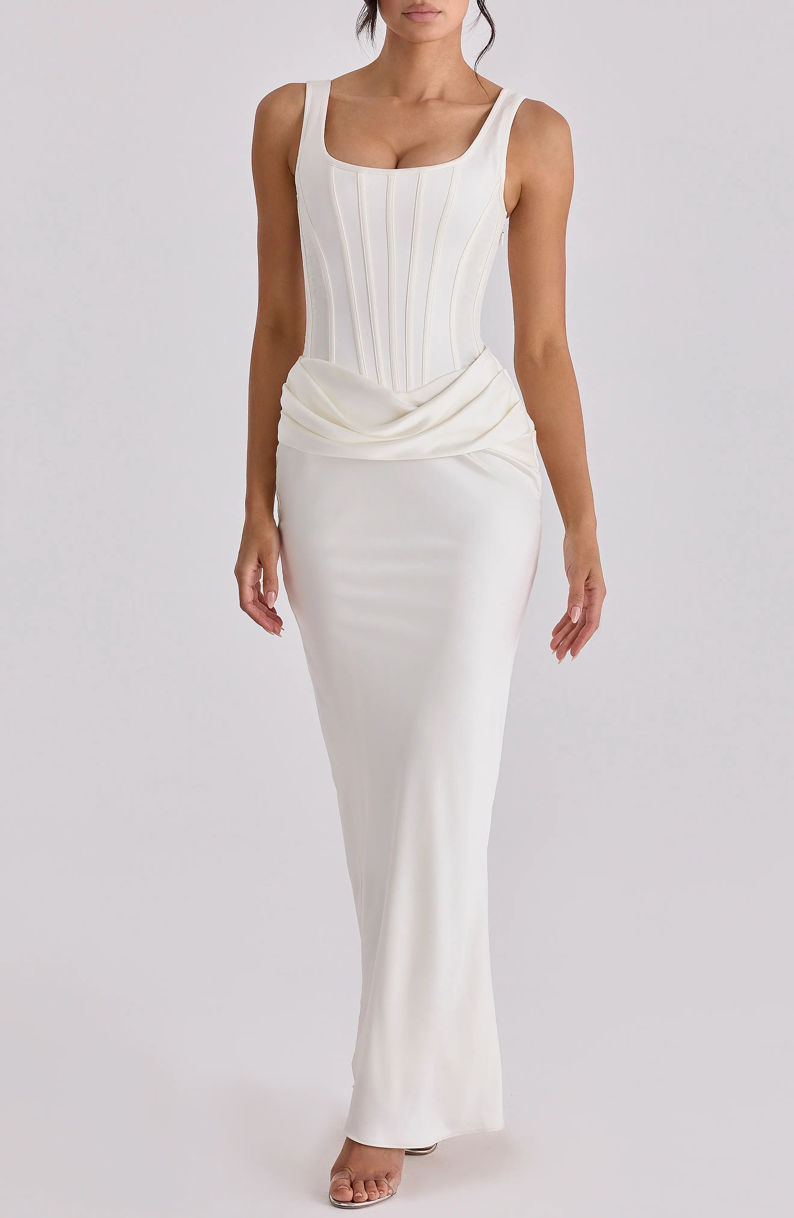 HOUSE OF CB Kira Corset Bodice Satin Gown (Women) | Nordstrom | Nordstrom
