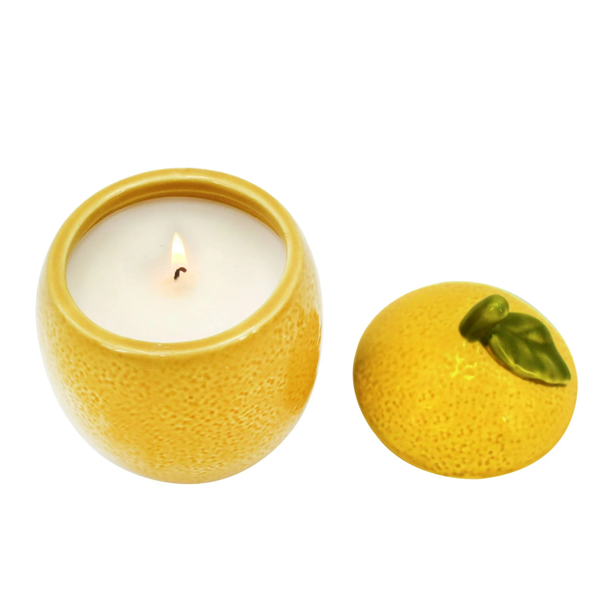 Better Homes & Gardens Ceramic Lemon Fruit Candle, Lemon and Mint Scent, 6 oz, Single Wick | Walmart (US)