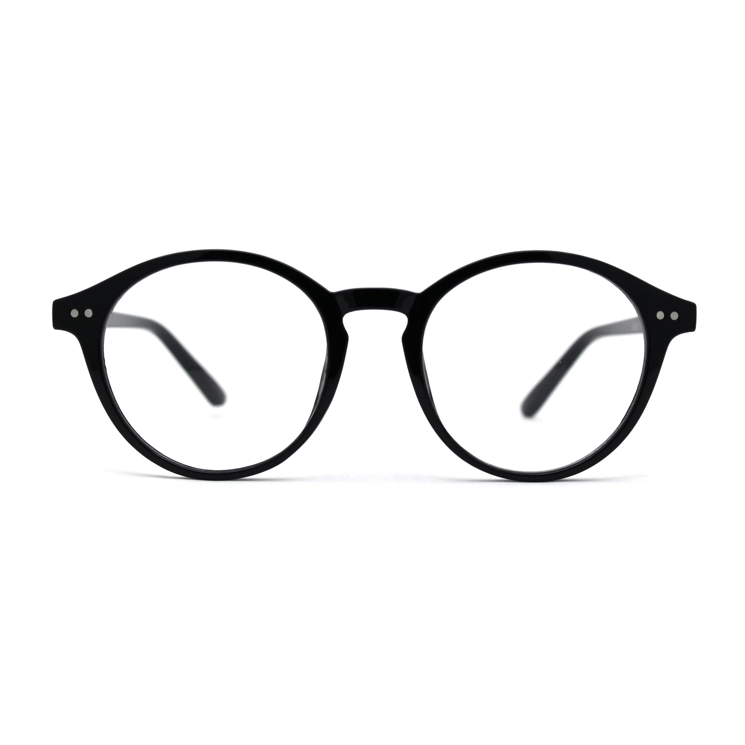 Horn Rim Keyhole Round 100% Blue Light Flitering Computer Glasses Black - Walmart.com | Walmart (US)