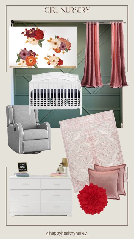 Baby girl nursery inspo! #newborn #nursery #homedecor #design #homedesign 

#LTKhome #LTKkids #LTKbaby