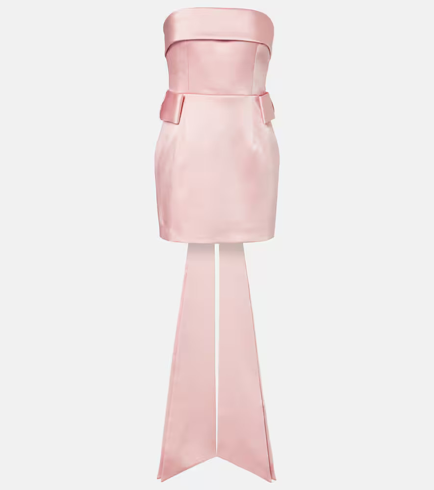 The New Arrivals Ilkyaz Ozel Lalani bow-detail satin minidress | Mytheresa (US/CA)