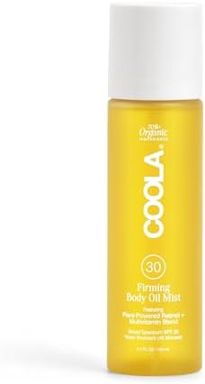 COOLA Firming Body Oil Mist SPF 30, Organic Lightweight Hydrating Sunscreen Mist with Bakuchiol, ... | Amazon (US)