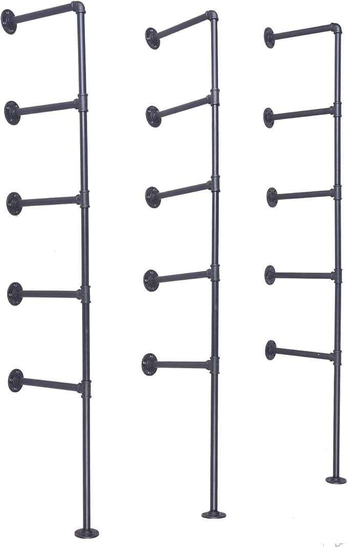 Topower Industrial French Country Style Decorative Pipe Wooden Wall ShelvesRustic DIYCeiling Pipe... | Amazon (US)