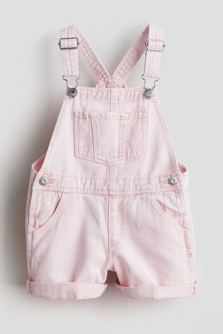Denim Overall Shorts - Light pink - Kids | H&M US | H&M (US + CA)