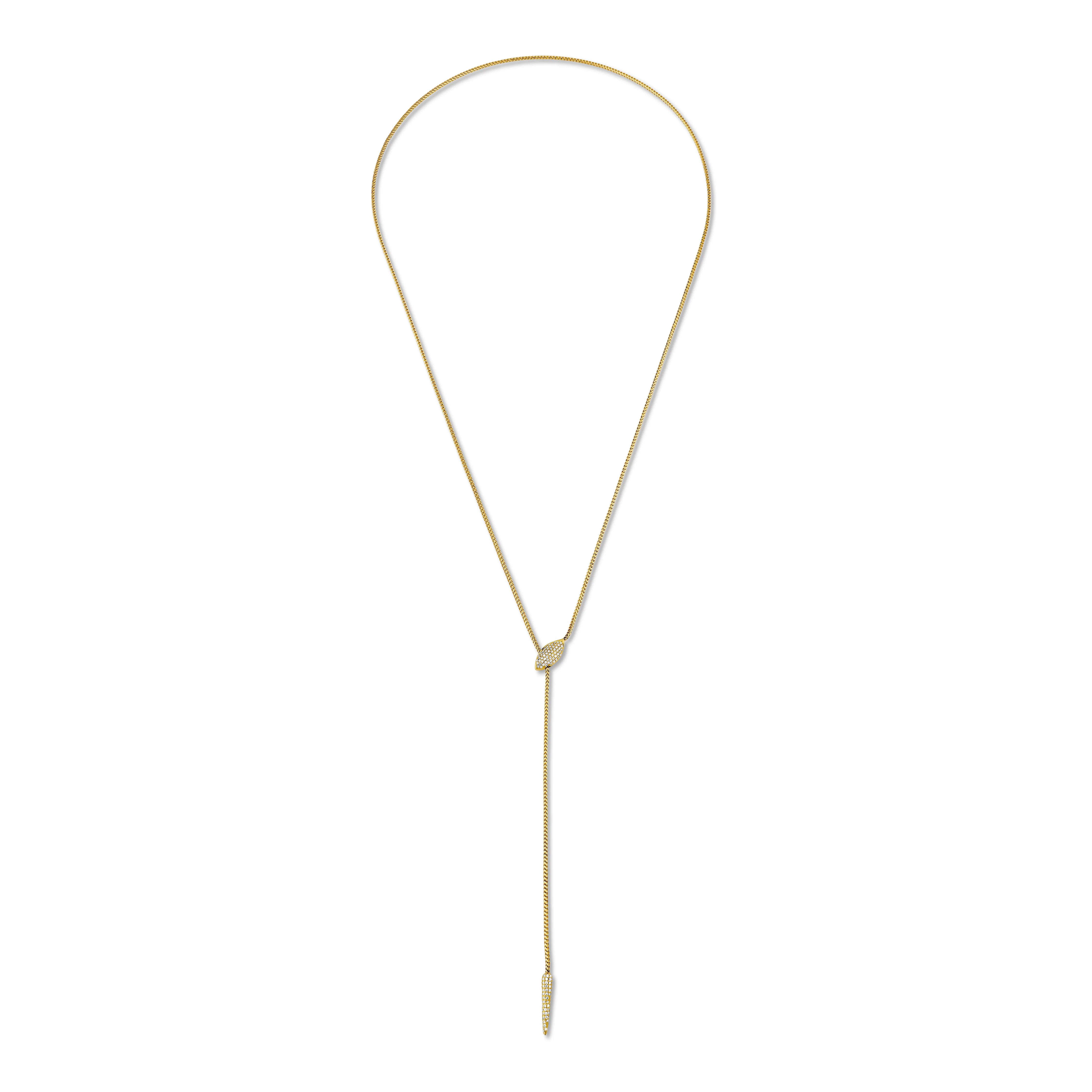 Diamond Pave Lariat with Franco Chain | Norman Silverman