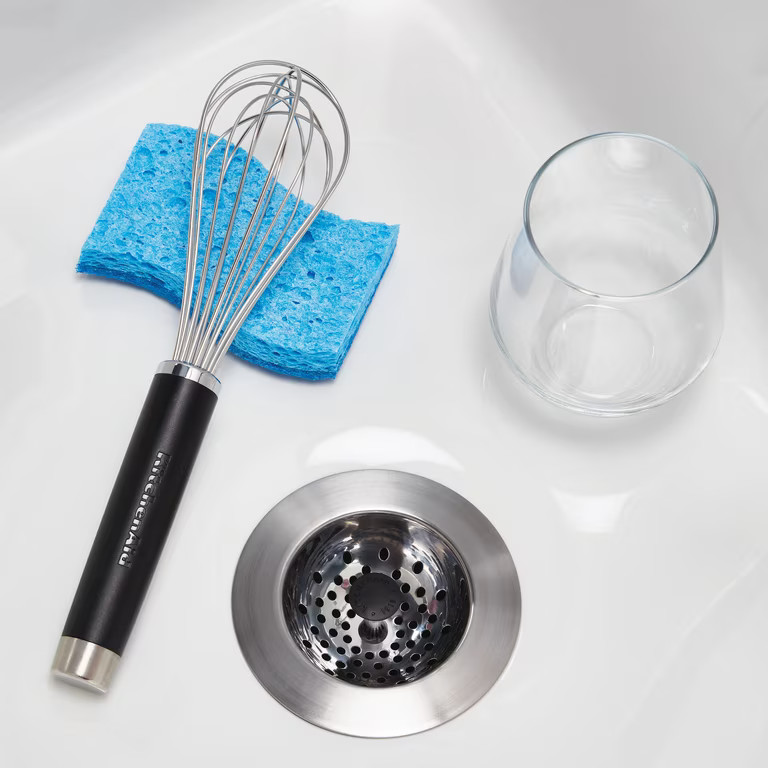 KitchenAid Stainless Steel Sink Strainer with Black Knob Drain Catchers | Walmart (US)