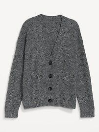 Mélange Cozy Shaker-Stitch Cardigan Sweater for Women | Old Navy (US)