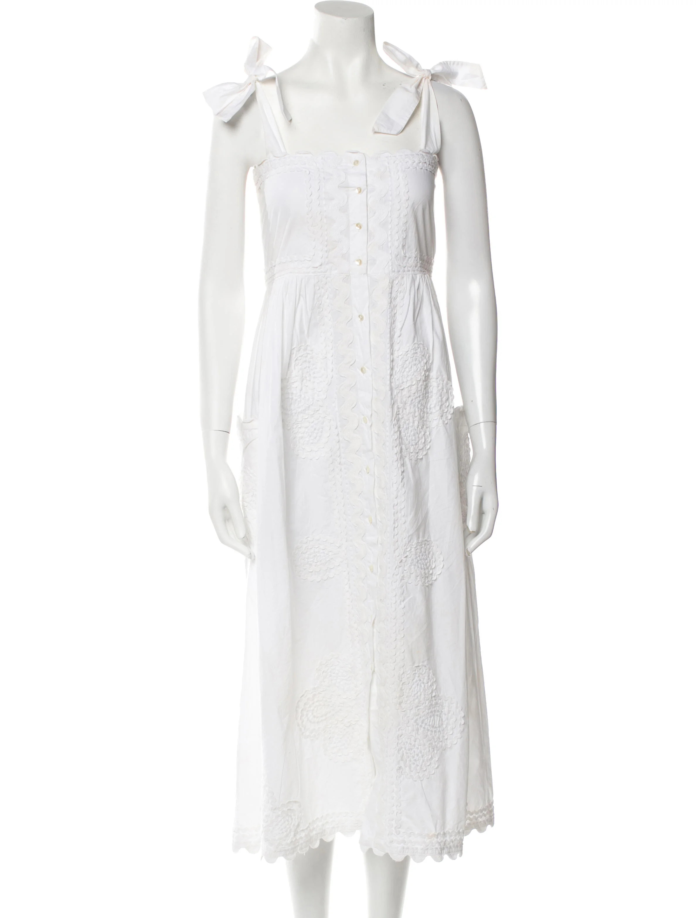 Square Neckline Knee-Length Dress | The RealReal