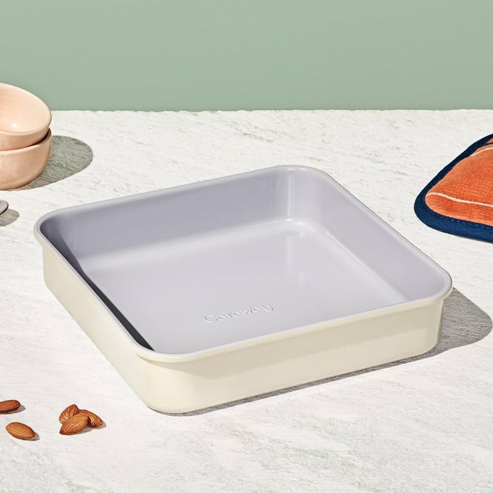 Caraway 9” Square Pan - Non-Stick Ceramic Coating - Free From Forever Chemicals - Cake Pan Perf... | Amazon (US)
