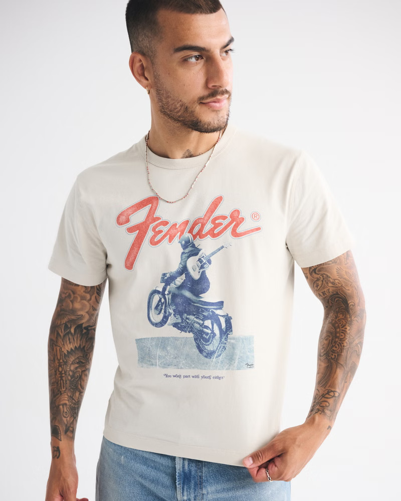 Men's Fender Graphic Tee | Men's Tops | Abercrombie.com | Abercrombie & Fitch (US)