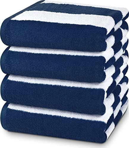 Utopia Towels Cabana Stripe Beach Towels, Navy, (30 x 60 Inches) - 100% Ring Spun Cotton Large Po... | Amazon (US)