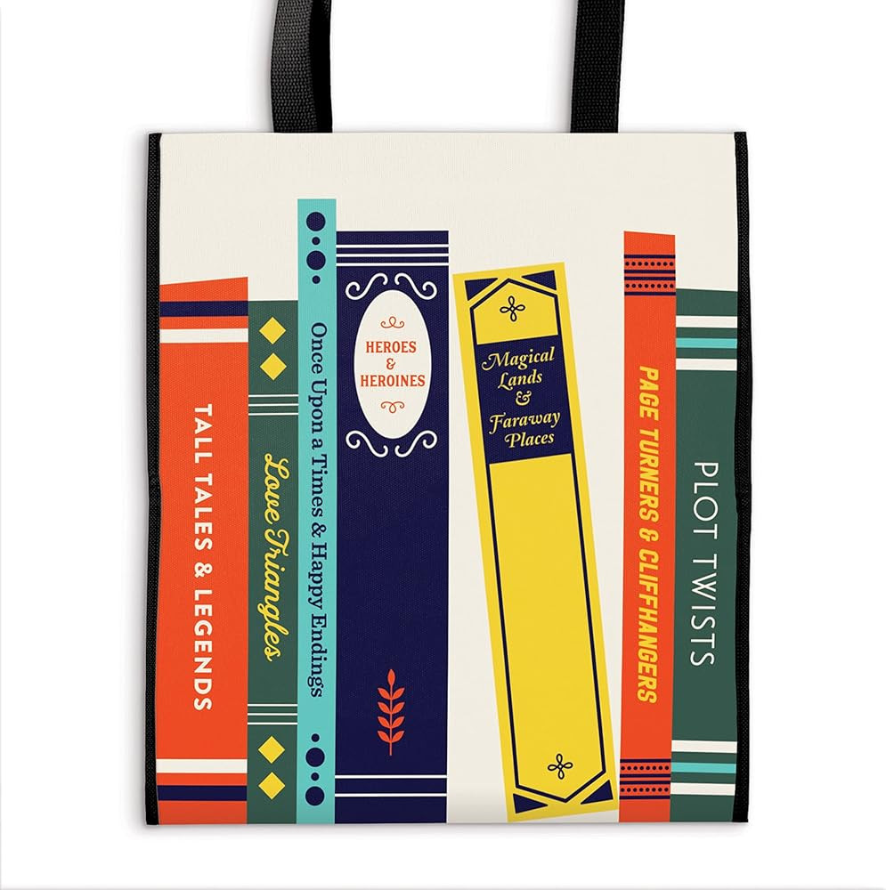 Galison Literary Tales Reusable Tote - Environmentally Friendly, Lightweight, and Colorful Reusab... | Amazon (US)