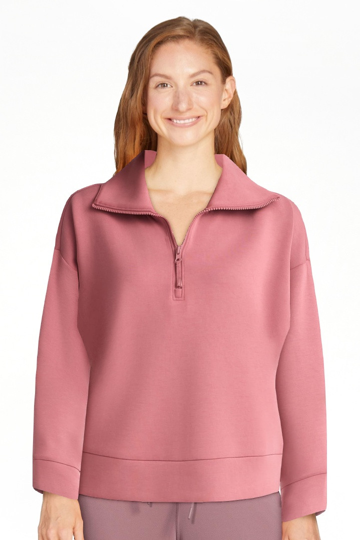 Avia Women's and Women's Plus Scuba Knit Quarter Zip Pullover, Sizes XS-4X | Walmart (US)