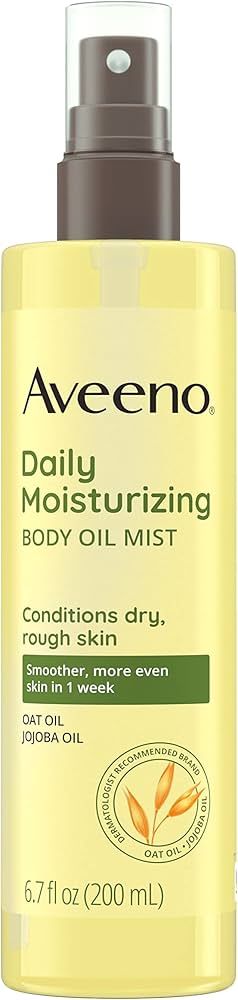Aveeno Daily Moisturizing Dry Body Oil Mist with Oat and Jojoba Oil for Dry, Rough Sensitive Skin... | Amazon (US)
