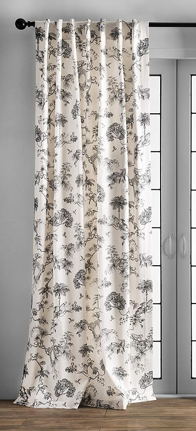 Maison d' Hermine Curtains 100% Cotton (50"x84") One Panel Easy Hanging with a Rod Pocket & Loop,... | Amazon (US)