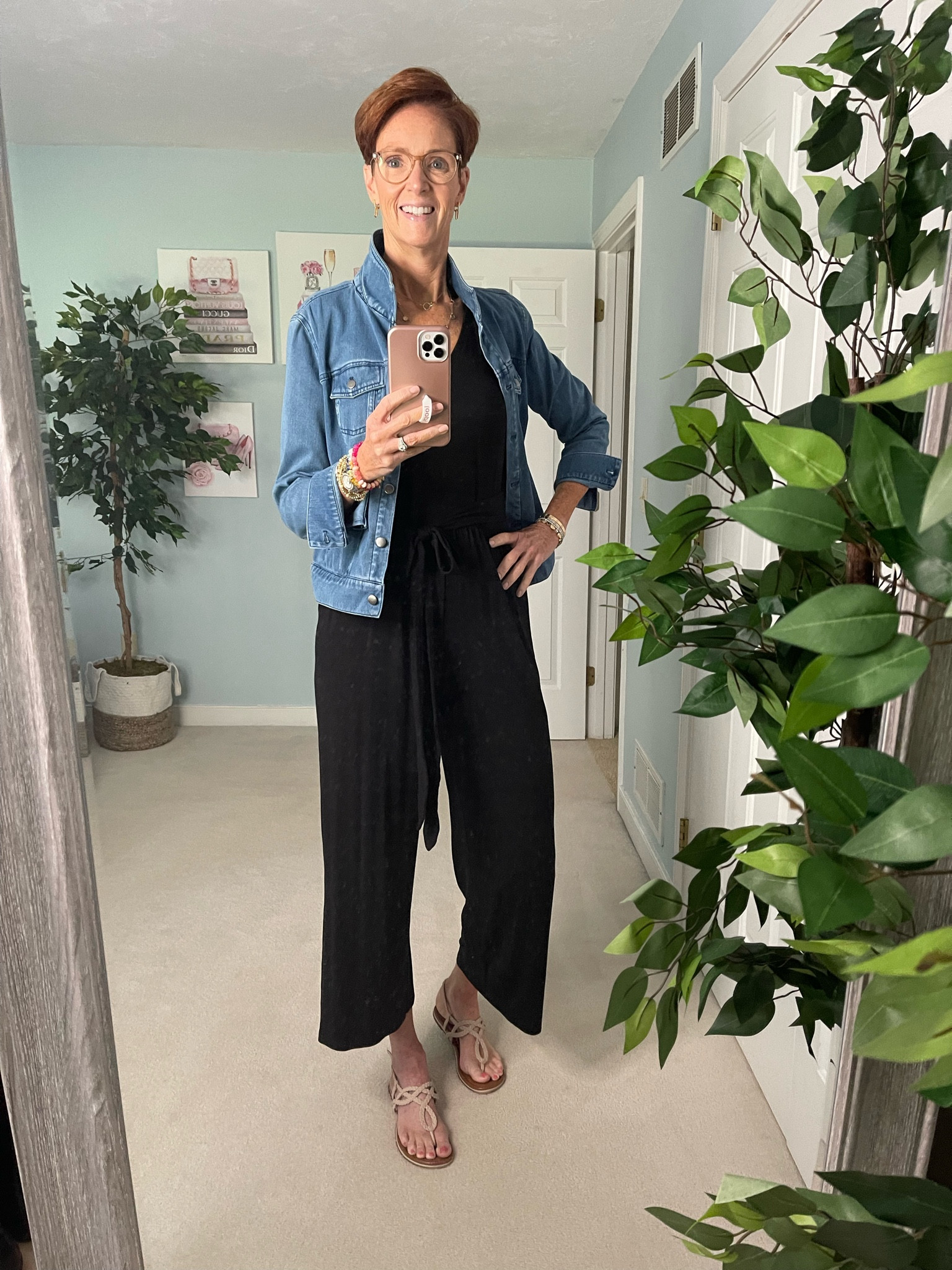 When your jumpsuit is as soft as your PJ’s!
Oh my goodness, this black wide leg knit jumpsuit from Loft is so incredibly soft it really is like wearing your PJ’s all day.
Pair it with your favorite pair of sandals or sneakers and a denim jacket and you are ready for the day.

#LTKstyletip #LTKunder100 #LTKFind