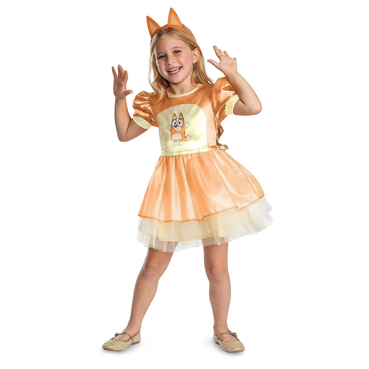 Disguise Toddler Girls' Bluey Bingo Dress Classic Costume - Size 4-6 - Orange | Walmart (US)