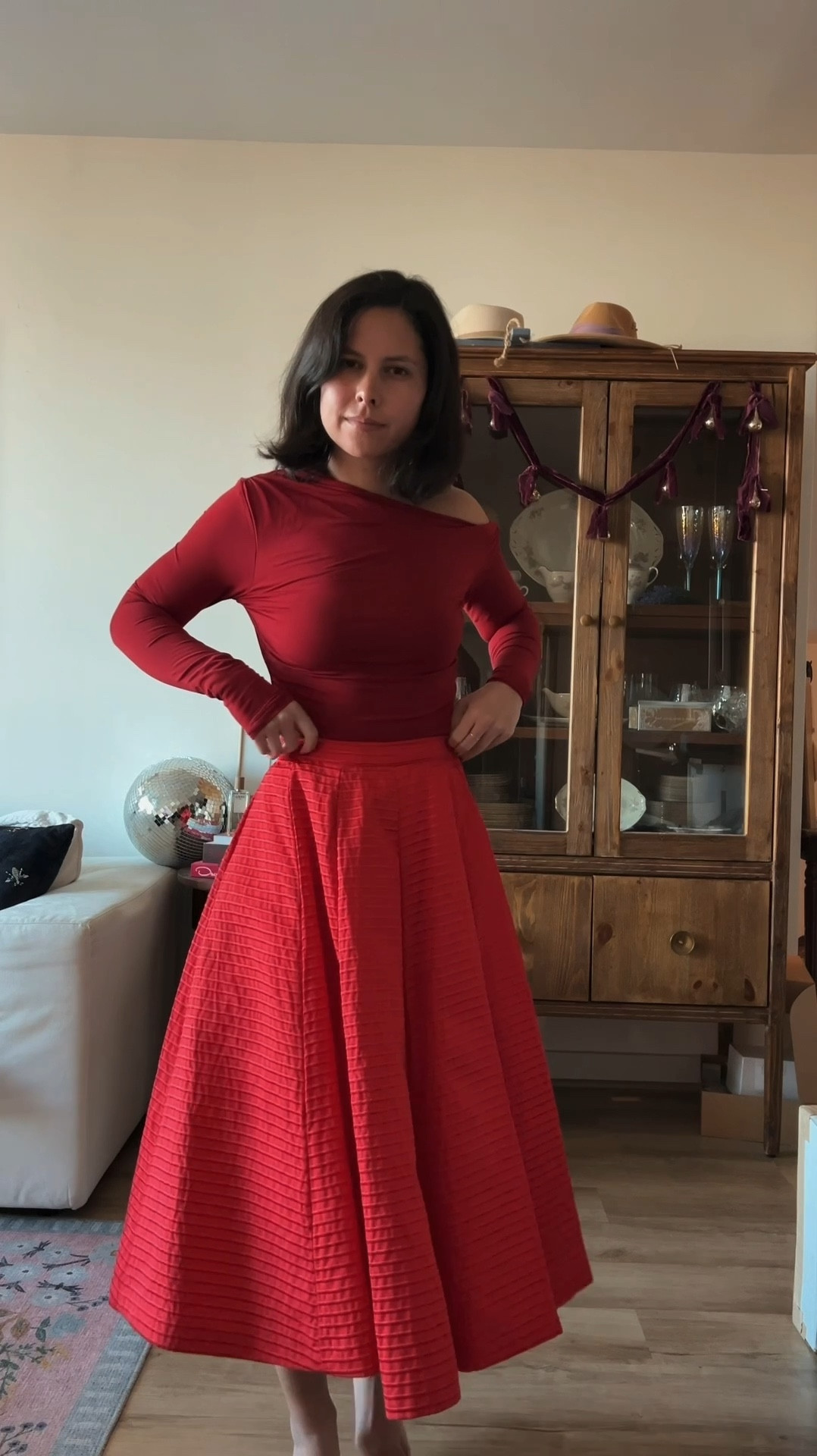 Holiday outfit, red top 

#LTKFindsUnder100 #LTKWatchNow #LTKStyleTip