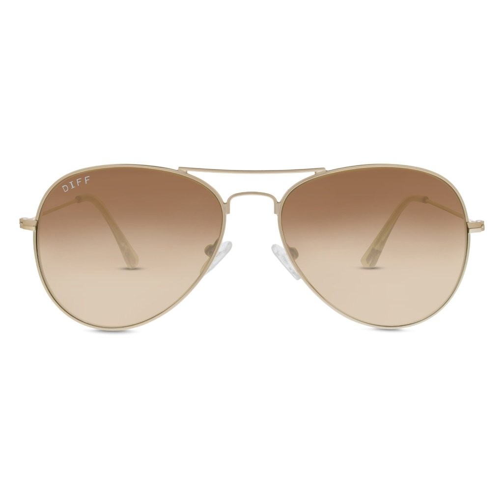 CRUZ - MATTE GOLD + BROWN GRADIENT | DIFF Eyewear