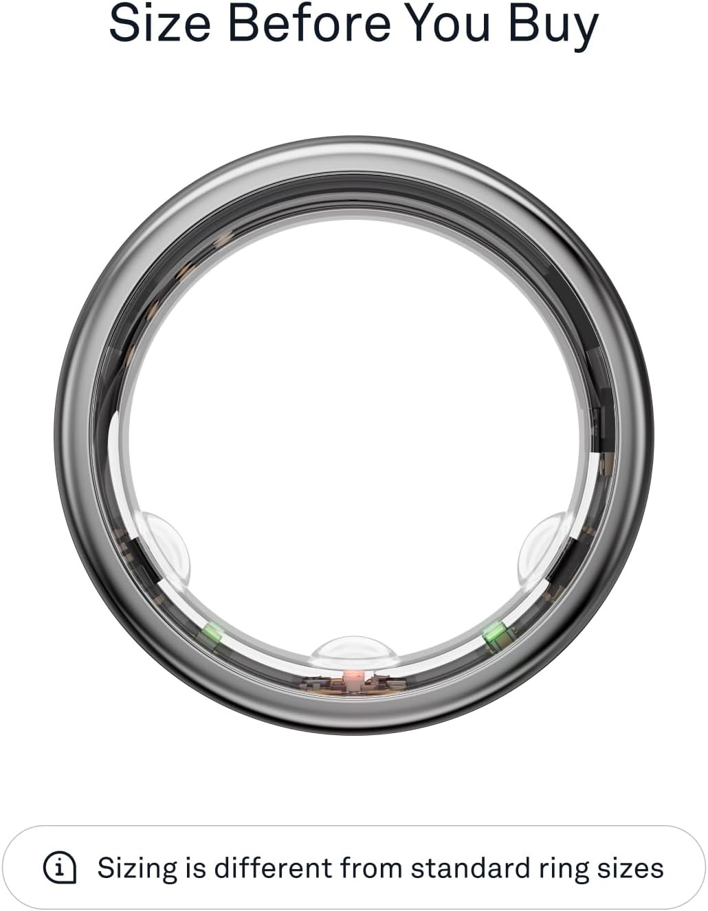 Oura Ring Gen3 Horizon - Silver - Size 8 - Smart Ring - Size First with Oura Ring Gen3 Sizing Kit... | Amazon (US)