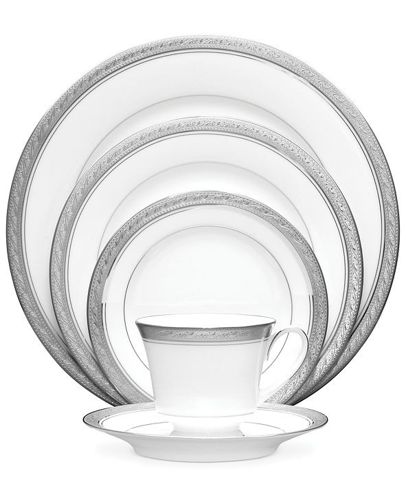 Dinnerware, Crestwood Platinum 5 Piece Place Setting | Macys (US)