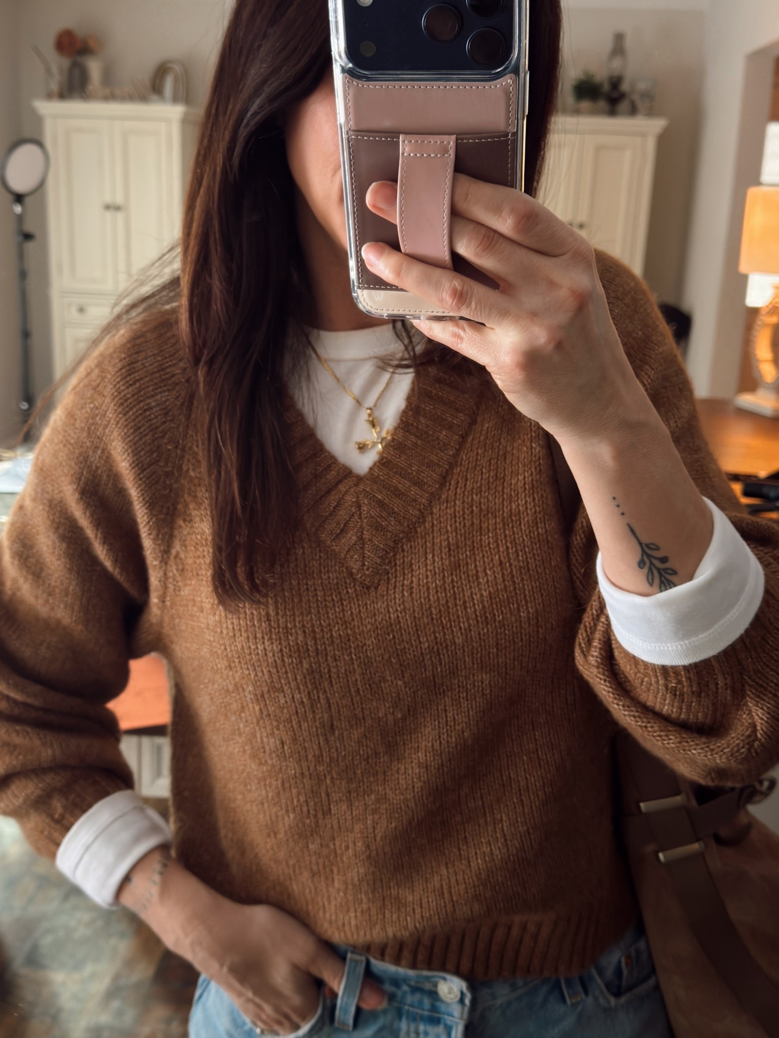 Wearing xsmall camel sweater 

#LTKSaleAlert #LTKSeasonal
