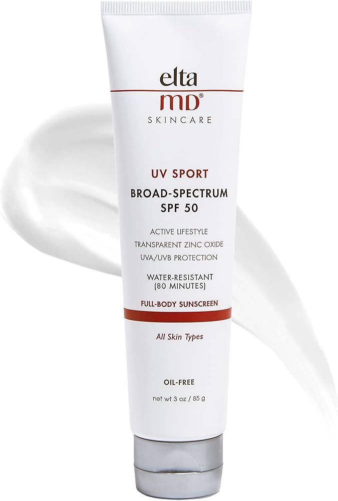 EltaMD UV Sport Body Sunscreen, SPF 50 Sport Sunscreen Lotion, Sweat Resistant and Water Resistan... | Amazon (US)