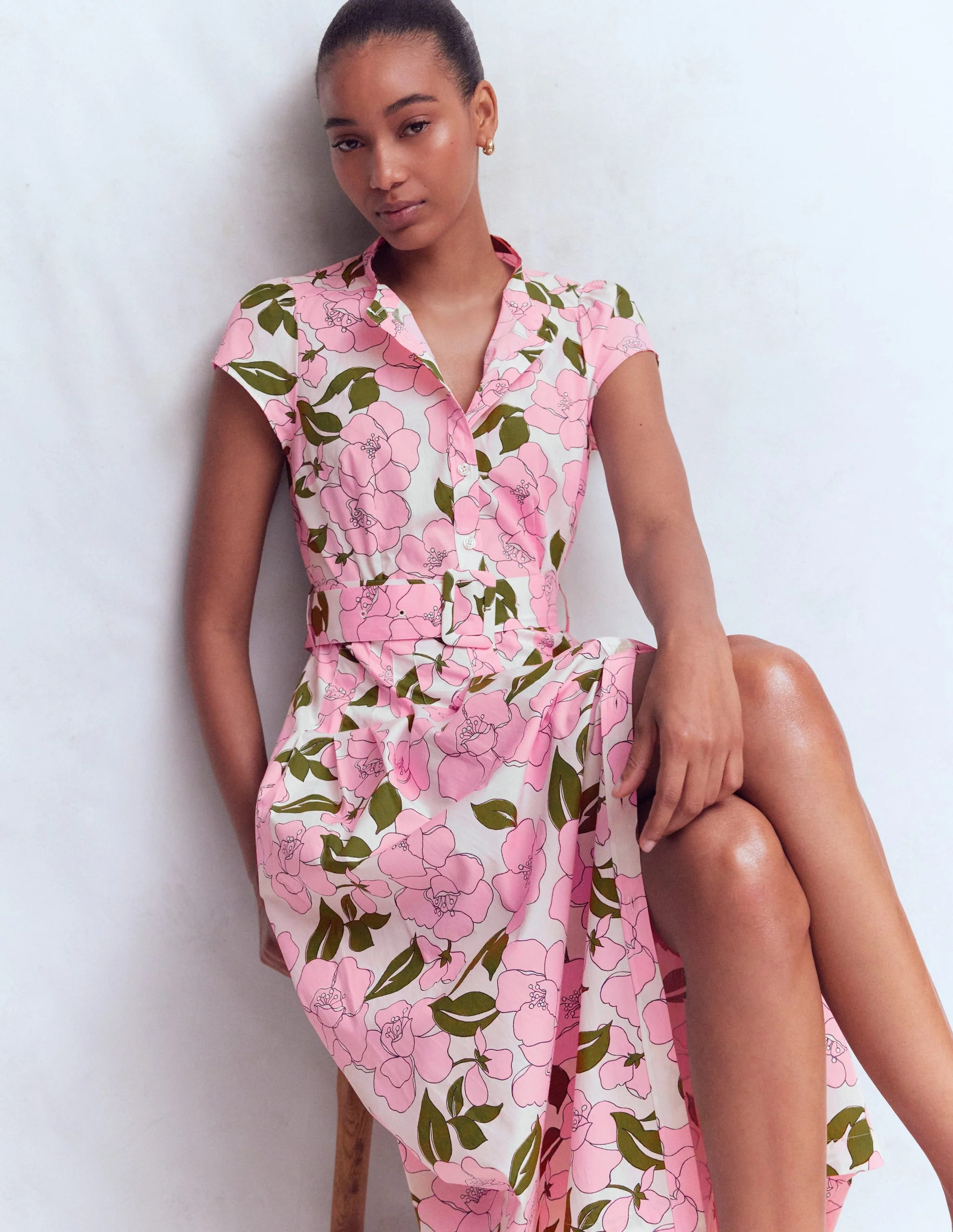 Arabella Cotton Maxi Dress-Pink Radiant Bloom | Boden (US)