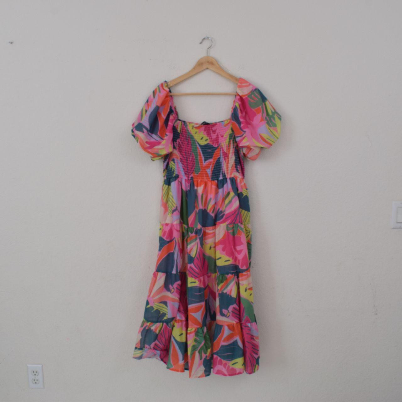 Crystal Doll Women's Midi Dress - Multi/Pink - XL | Depop US