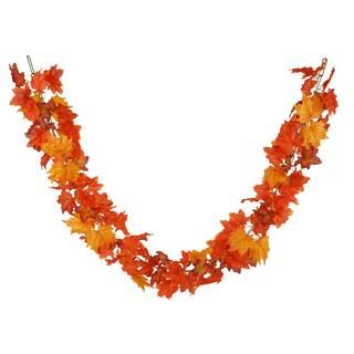 Orange Mixed Maple Leaf Chain Garland by Ashland® | Michaels Stores