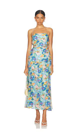 Miaka Dress in Blue Multi Abstract | Revolve Dress Outfits | Revolve Summer Vacation  | Revolve Clothing (Global)