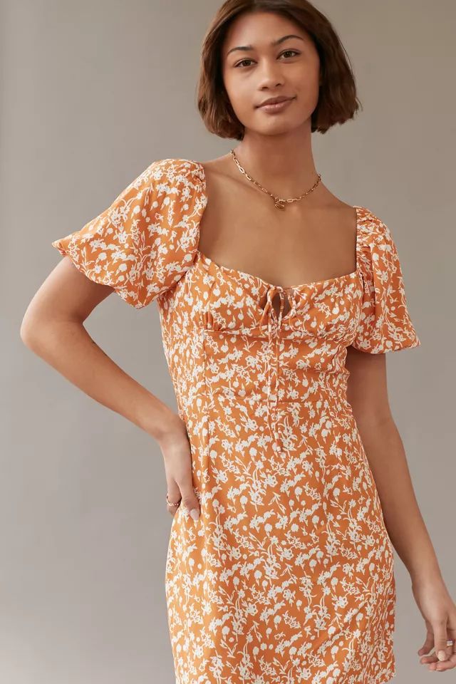 Glamorous Floral Puff Sleeve Mini Dress | Urban Outfitters (US and RoW)